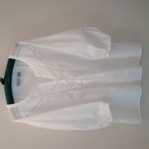 Chico's White 100% Cotton Top Chico's Sz 2 US Sz L
